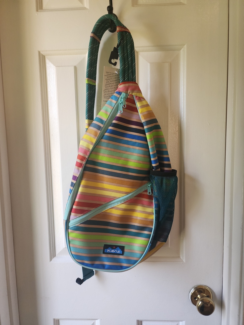 KAVU Paxton Pack Rope Sling Crossbody Bag - Summer Stripe